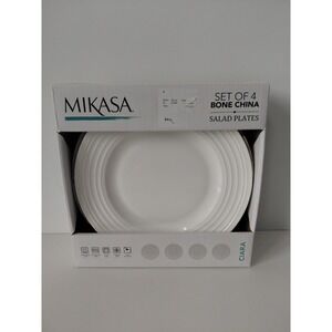 Mikasa Ciara Bone China Set of 4 Salad Plates 8 in‎ NIB